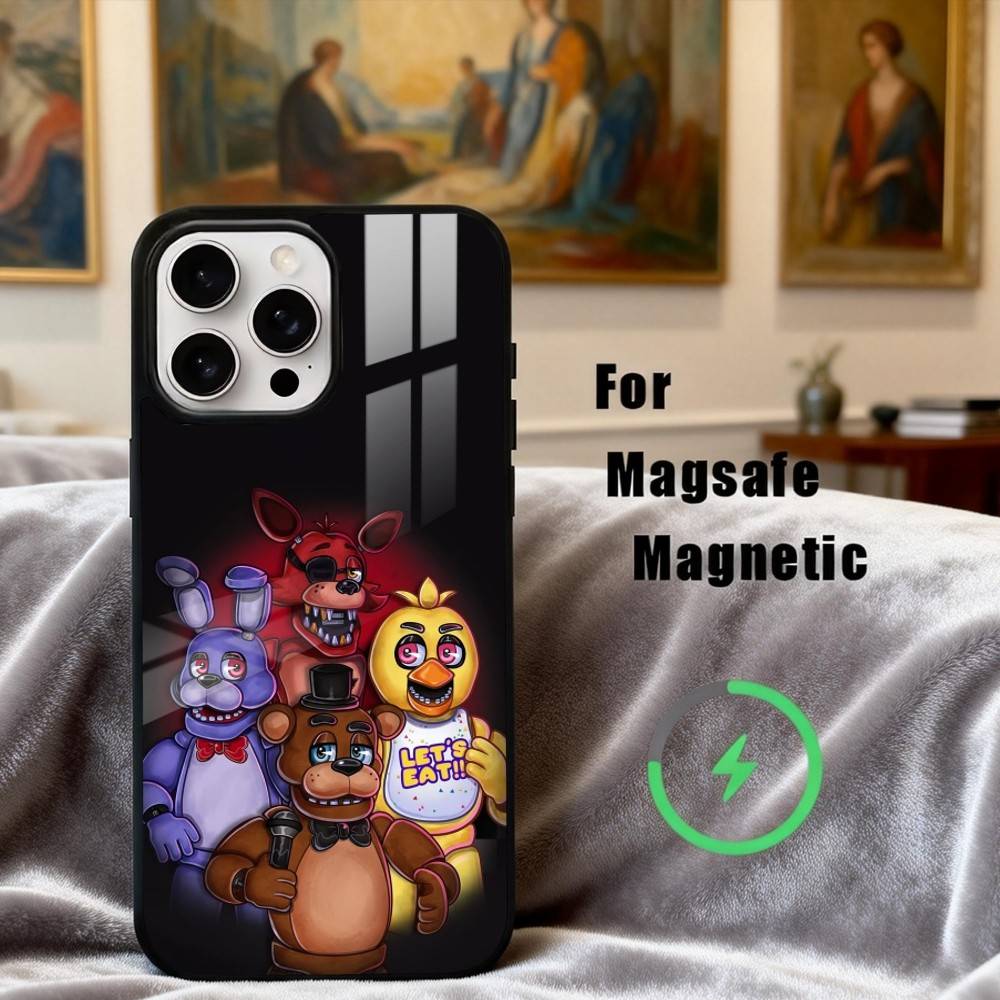 F-Fnaf Five N-Nights At F-Freddys Phone Case For iPhone17,16,15,14,13,12,11 Plus,Pro Max Magnetic For Magsafe Wireless Charging