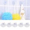 New 5Pcs Concise Design Transparent Wall Hooks Suitable Bathroom Towel Hanger Hooks Super Strong Suction Cup Window Hooks