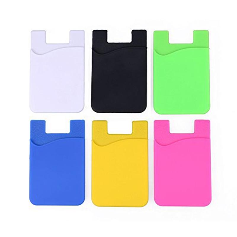 Модный женский и мужской держатель для карт сотового телефона, наклейка, портативная автобусная карта, бизнес-держатель для кредитных карт, чехол с карманом на клее...
