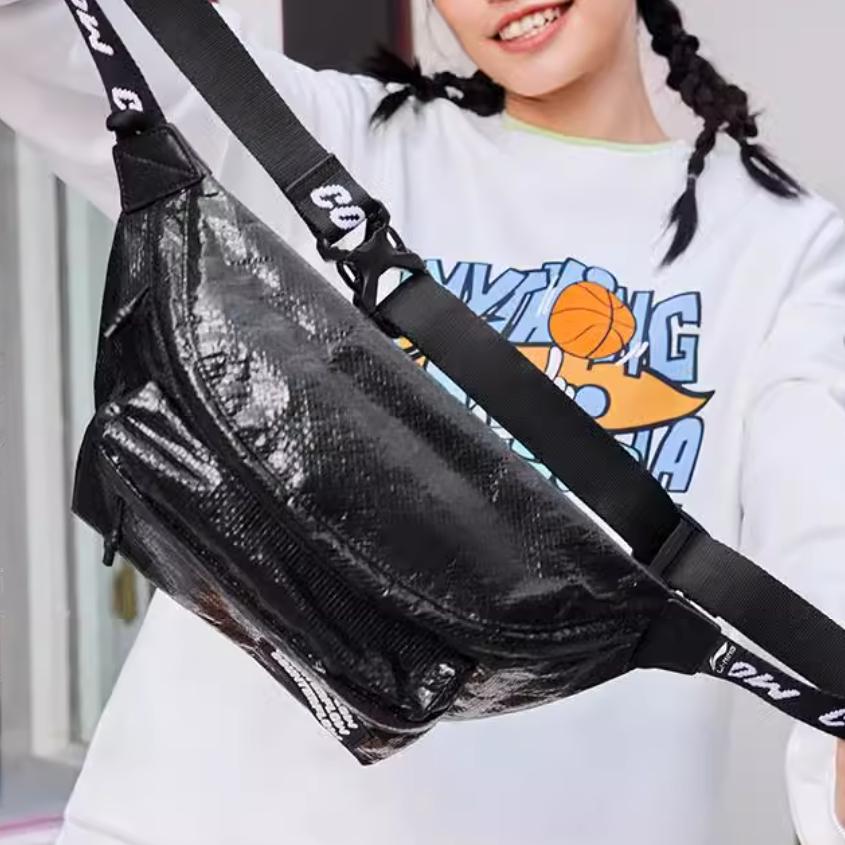 Тканевая поясная сумка Li Ning Обычная Унисекс Черная ABLS215-1