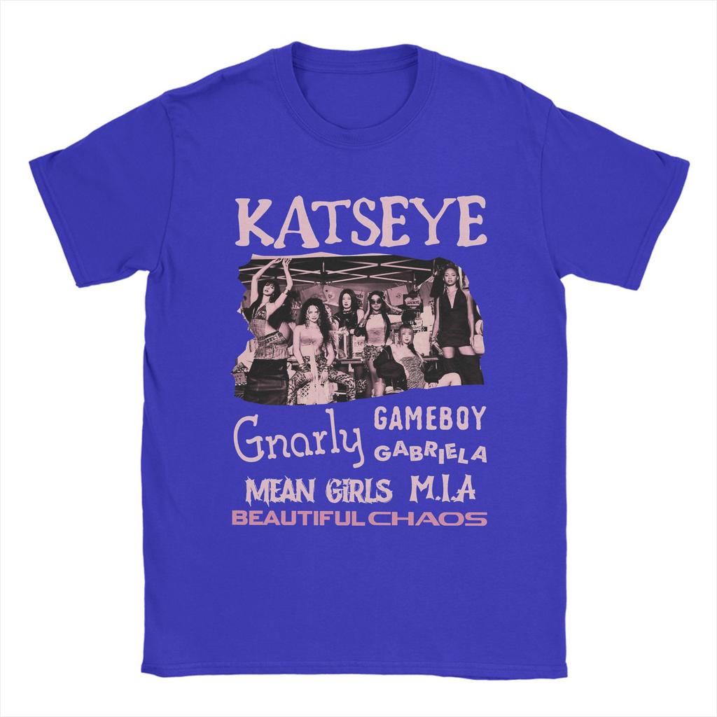 Casual Katseye Kpop Girl Group T-Shirt Men Crew Neck Cotton T Shirts Short Sleeve Tee Shirt Printed Clothing