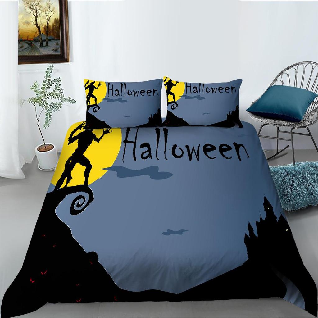Наборы постельных принадлежностей на Хэллоуин, королевский размер, модный домашний текстиль, мягкое пододеяльник, комплект пододеяльников для детей-подростков