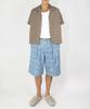 A MADE Argyle Check Combination Crop Shirt (Brown)