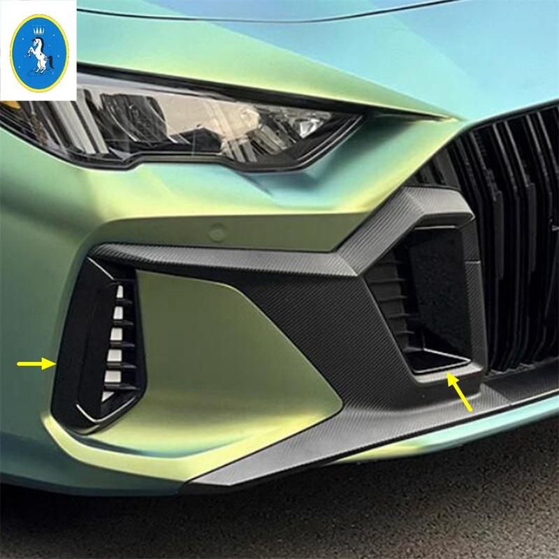 Black Car Front Fog Lamp Air Inlet Decor Frame Cover Trim Fit For GAC Trumpchi Empow Exterior Accessories
