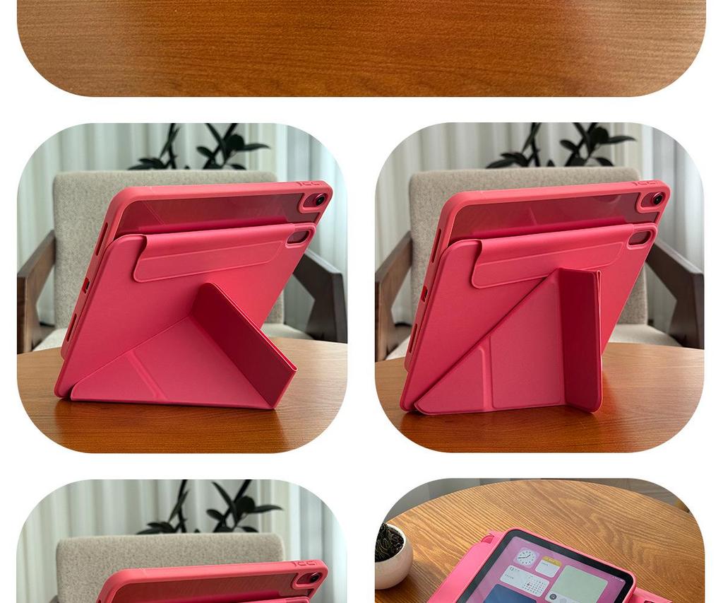 Легкий прозрачный акриловый защитный чехол для iPad 11 (Модель 3Y 2025 года) - Складной, Без слота для ручки, Десятое поколение