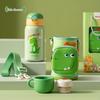 TAFUCO T4085 316SS Kids Double-Lid Thermos Bottle - Little Dinosaur 550ml