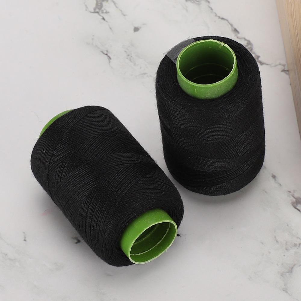 12Pcs Thread Spool Polyester Sewing Thread Black Hand Sewing Thread For Quilting