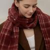 TATIANA Snug Checked Wool Blended Muffler MF8108 Red