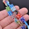 Rectangle Shape Mixed Flower Patterns 8x10mm 10x12mm Millefiori Glass Loose Beads for DIY Crafts Jewelry Making Accessories Findings
