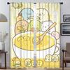 Шторы кухонные Sumikko Gurashi, 2 штуки, светонепроницаемые шторы для комнаты, 2 панели, украшение на Хэллоуин, шторы для домашнего интерьера