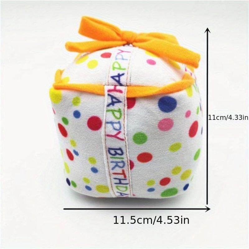 Cat and Dog Pet Birthday Cake Gift Box Chewing Teeth Toy Puppy Plush Voice To Relieve Boredom Doll