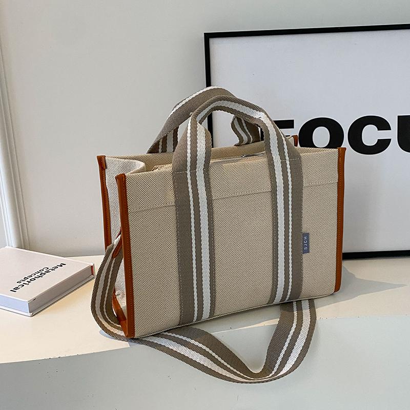 Canvas Bag Women's Tote Bag Large Capacity Autumn and Winter Messenger New Versatile Shoulder Bag Portable Commuter Bag