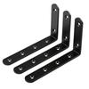 4 шт. Черные мебельные анкеры 5"x3" L-образные опорные комплекты для защиты от падения, кронштейны для полок, комода, книжного шкафа
