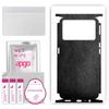 apgo Protective Skin Sticker for the Back+sides Compatible with Oppo K9 Pro 5G, Full Wrap Film, Foil, Vinyl - Pattern Black Leather
