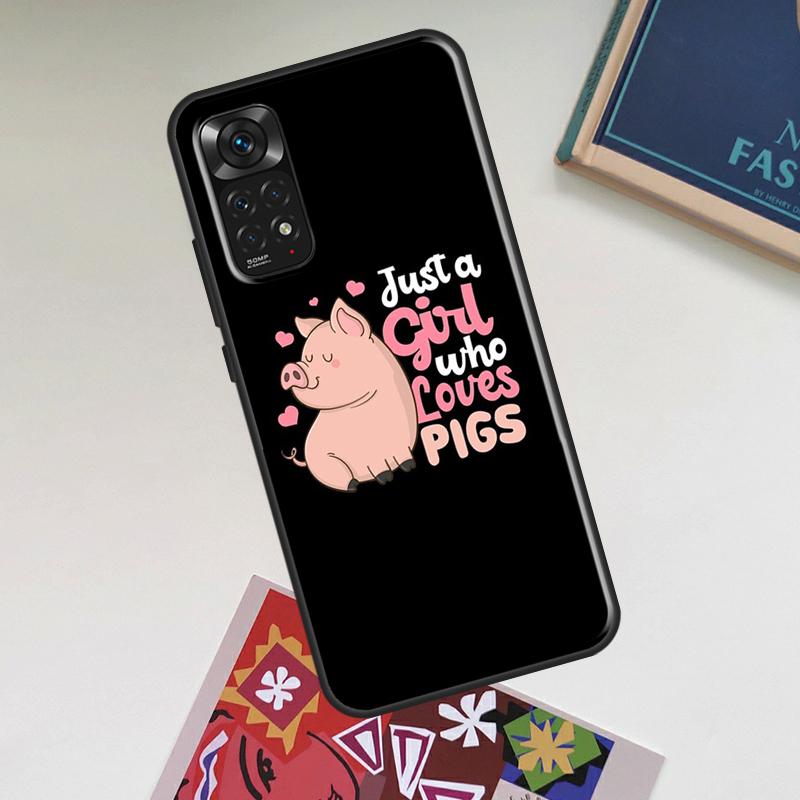 Просто Девочка, Которая Любит Свиней Чехол Для Xiaomi Redmi Note 12 Pro Plus 8 9 10 11 Pro 8T 9S 10S 11S 12S 9C 10A 10C 12C Обложка