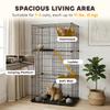 3-Tier Large Cat Cage Indoor, Detachable Metal Wire Kennel with Hammock, Platforms, Tray and Cushions for 1-2 Kittens