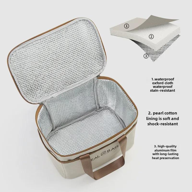 Утепленная водонепроницаемая сумка для ланча для офисных работников и студентов