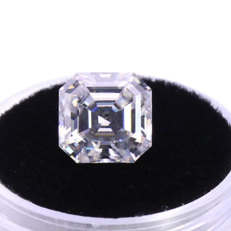 Cellacity White Short Square Aschi Mosanite 0.5 Cct-7.0 CT-D Color Laboratory Grown Diamond GRA Certificate