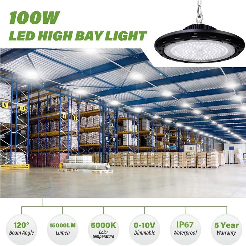 200 Вт 300 Вт 500 Вт НЛО светодиодный светильник с высоким пролетом AC220V водонепроницаемый складской гаражный светильник супер яркое коммерческое промышленное освещение