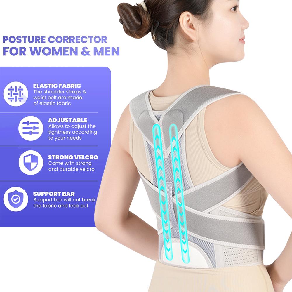 1Pcs Posture Corrector for Women and Men, Adjustable Back Brace, Breathable Back Support Straightener, Providing Pain Relief