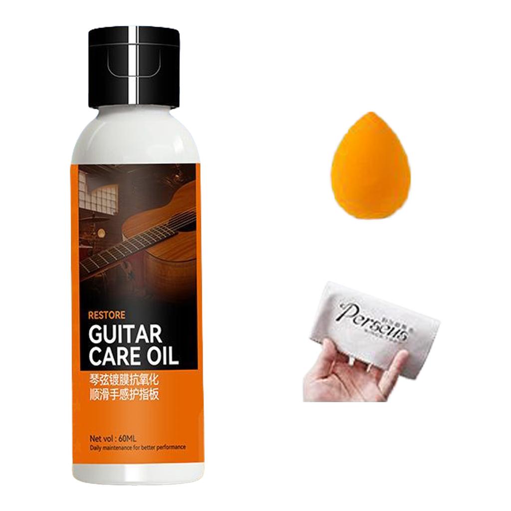 Guitar String Oil 60ml Music Instrument Oil Guitar String Care Oil Suitable for Cleaning and Surfaces Protection