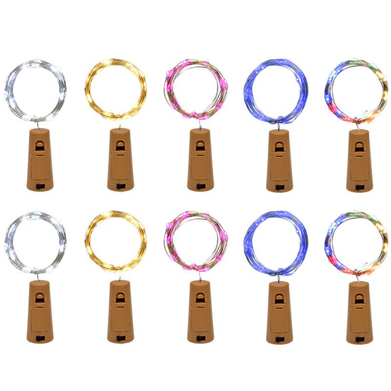 10 шт. гирлянда для винных бутылок с пробкой 2 м 20 светодиодов гирлянда для свадебной вечеринки рождественское украшение для бара питание от батареек