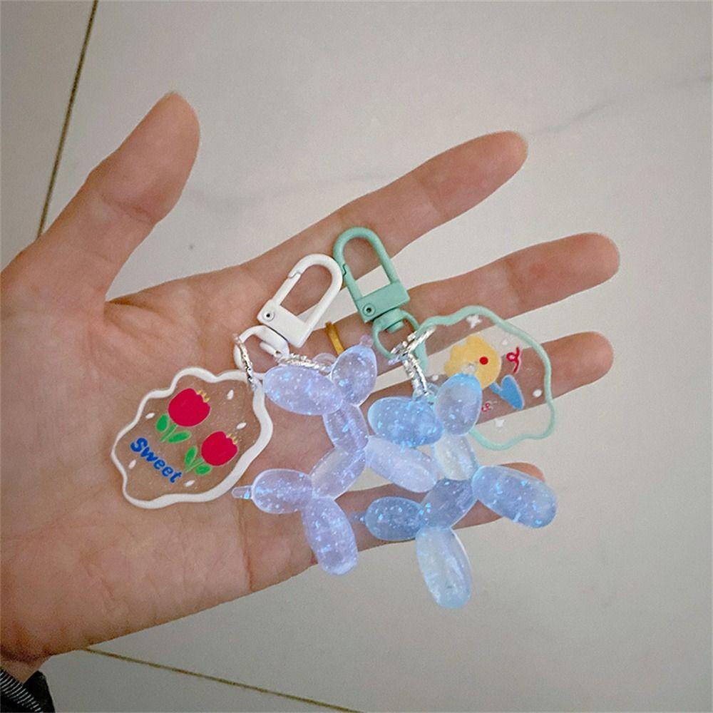 New Glow-in-the-dark Star Keychain Bag Pendant Colorful Keychain Cartoon Flower Jewelry Small Animal Decoration