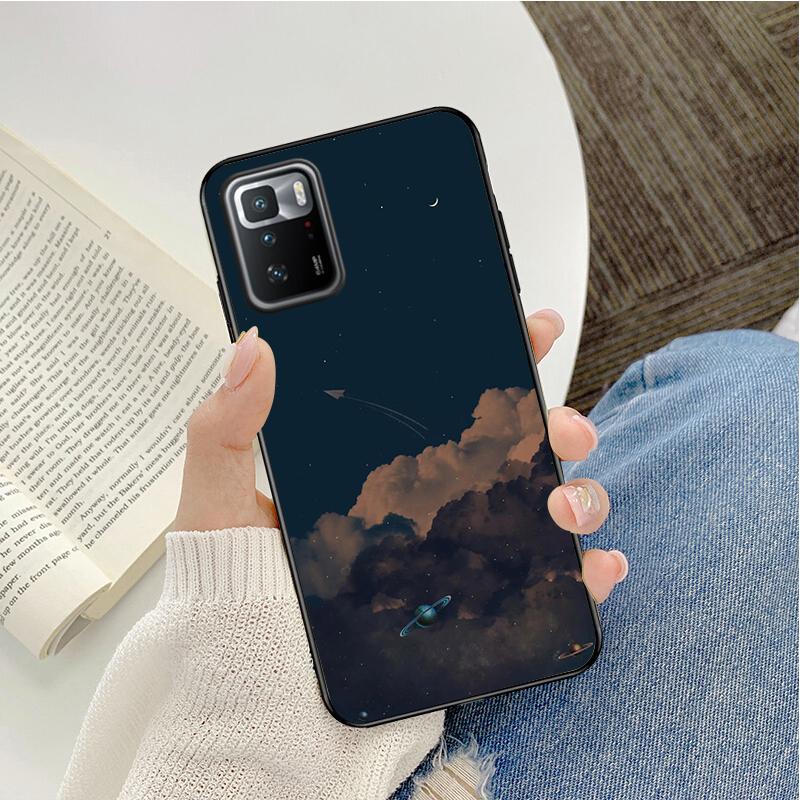 Phone Case For Xiaomi Redmi Note 13 12 Pro 11 10 Pro 12S 11S 10S Redmi 10 13C 9C 10C Cartoon Space Planet Funda Coque Case
