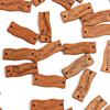 25/50pcs 10x30mm Handmade Wood Labels Buttons Tags for Jewelry Making DIY Hand Made Craft Connectors DIY Garment Sewing Accessories