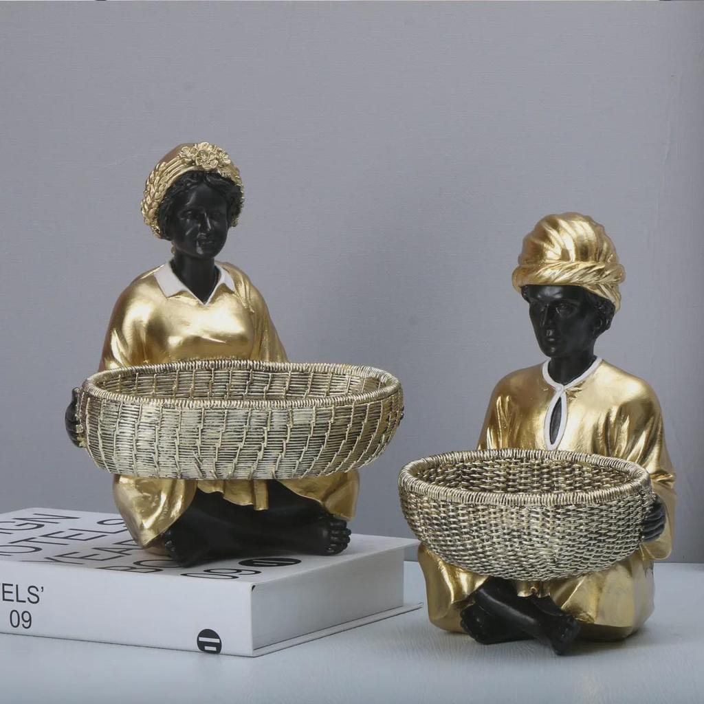 Украшения из смолы в стиле ретро на Ближнем Востоке - креативный африканский черный декор для гостиной