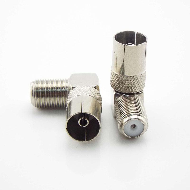 90 градусов F «мама» к телевизору «папа» «мама» прямоугольный кабельный разъем коаксиальный разъем для телевизора «папа» к F «мама» розетка RF адаптер