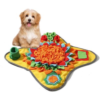 Интерактивный коврик для поиска лакомств для собак Good Pet Snuffle Mat, интерактивная головоломка для кормления, способствующая развитию естественных навыков поиска пищи.