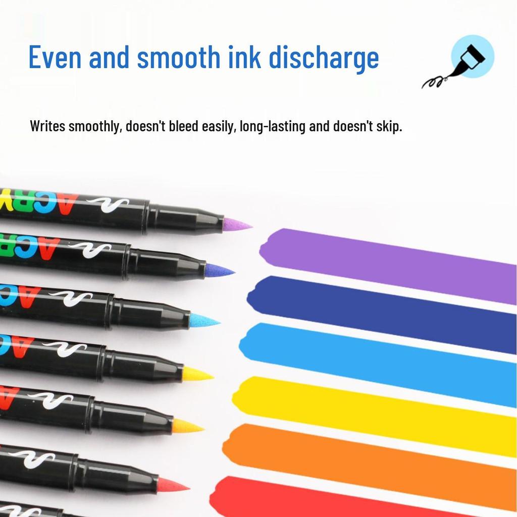 Моющиеся акриловые маркеры с мягким наконечником – Набор для DIY: Ваза для стекла и акварельные маркеры