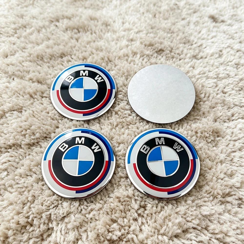 For BMW M E46 E90 E60 Car Badge Wheel Center Hub Cap Sticker Accessories 4Pc 56mm 60mm 65mm For BMW E46 E36 E39 E60 E90 F10 F30 G20 G21 G30 F15 X5 JV4