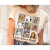 Retro Sports Shirt, Dog Enthusiast Printed T-shirt, Family Matching T-shirt, Amusement Park Travel Shirt