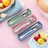 Portable Travel Utensils Set with Case Reusable Stainless Steel Silverware Flatware Camping Cutlery Include Fork Spoon Knife