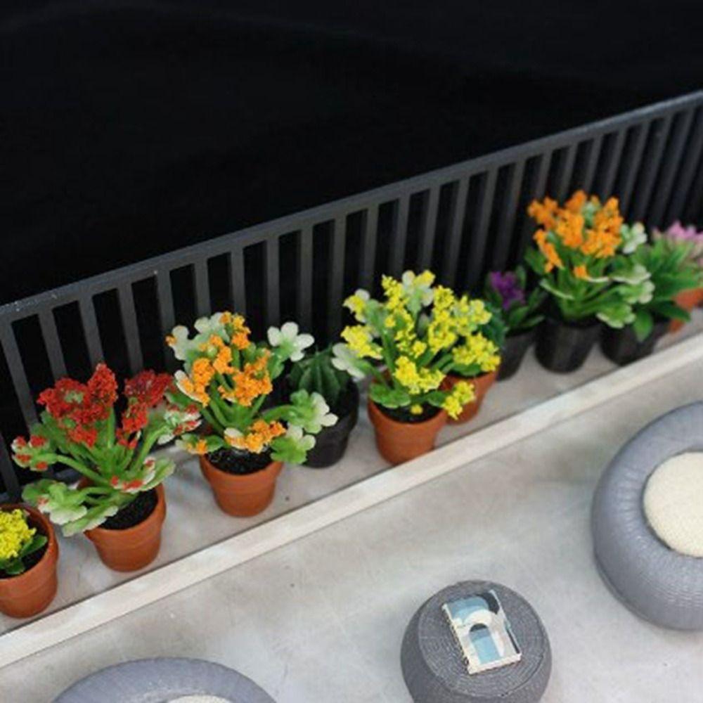 3pcs Multistyles Green Leaves Plant Pot Mini Bonsai Garden Home Model  Doll House Accessories