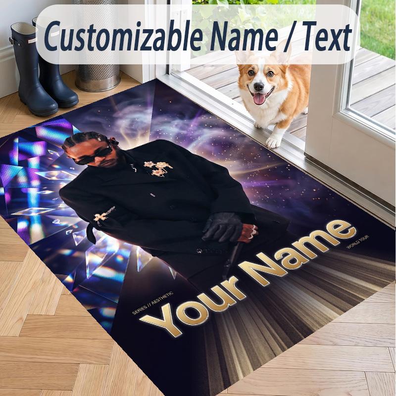 Custom Text Kendrick Lamar Pattern Floor Rug Soft Indoor Carpet Mat Living Room Bedroom