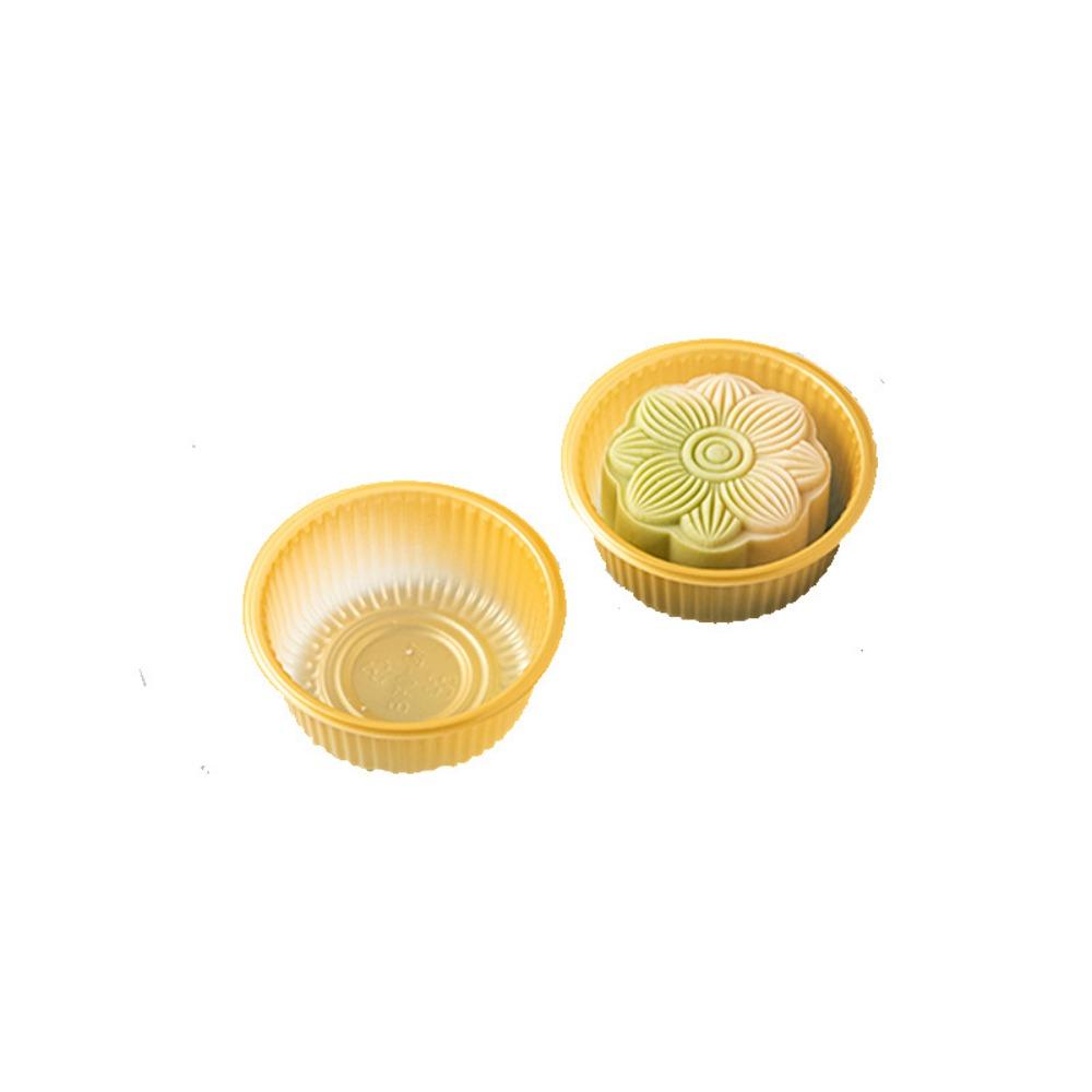 100pcs Plastic Mooncake Inner Tray Round Moon Cake Holder  Mid-Autumn Festival