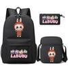 3Pcs/set Cute Printed Backpack with Shoulder Bag Pencil Case Student Girl Boy Schoolbag Large Capacity Bookbag Travel Bag