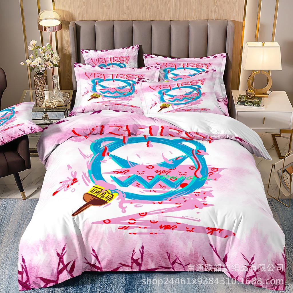 Хит Продаж 3D Цифровая Печать Хип-Хоп Граффити Смайлик Комплект Постельного Белья Наволочка Пододеяльник Трех peças