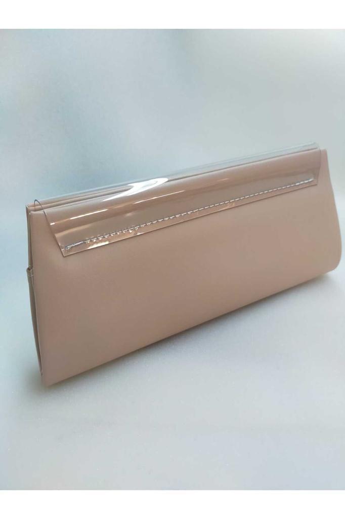 Women's Stylish and Useful Evening Dress Bag Skin Color Transparent Cover Square Stone Evening Bag