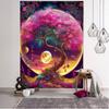 Psychedelic Tarot Sun Moon Tapestry Tree of Life Mandala Tapestry Mystical Witchcraft Decoration Bedroom Room Home Decor