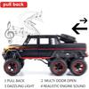 1/22 Benz G63 AMG 6x6 V12, внедорожная черная модель пикапа, игрушечный автомобиль из цинкового сплава со звуком и светом для детей, подарок для мальчиков и девочек
