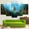 5Pcs Nature Paradise Tree Flowers Beauty 5 Piece Canvas Wall Art Print Home Decor No Framed Abstract Pictures Paintings Poster