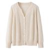 Women's Loose-Fit Brushed Cashmere Cardigan - Trendy Round Neck Knitted Sweater 2025
