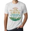 Мужская винтажная футболка с графическим принтом Mountain Explorer Libya Vintage White