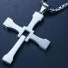 Men's European and American Hipsters Speed and Passion 7 Titanium Steel Necklace Cross Pendant Domineering Men Jewelry Gift