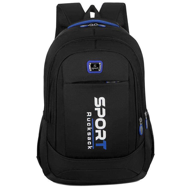 Unisex Oxford Backpack 16in Laptop Breathable Color Block Curved Straps For Travel School