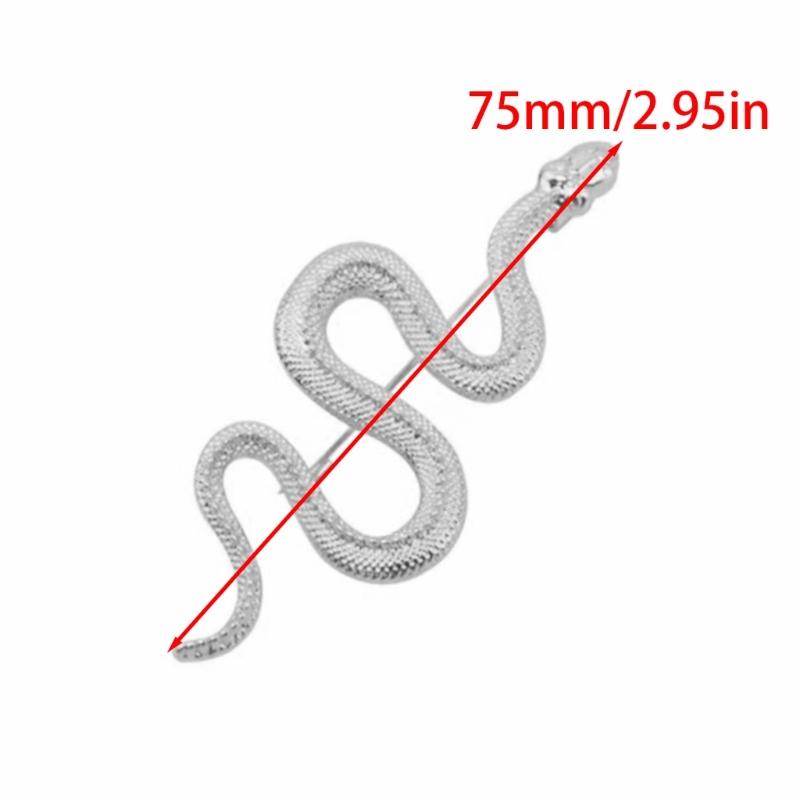 Винтажная Брошь Змея Застежка для Плаща Шарфа Шали Булавка Брошь Кольцевидная Брошь для Костюма Аксессуар Золото Серебро